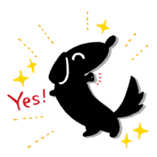 DACHSHUND monochrome Sticker2 sticker #8498500