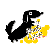 DACHSHUND monochrome Sticker2 sticker #8498503
