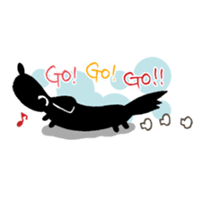 DACHSHUND monochrome Sticker2 sticker #8498504