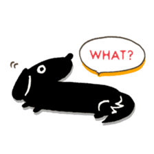 DACHSHUND monochrome Sticker2 sticker #8498505