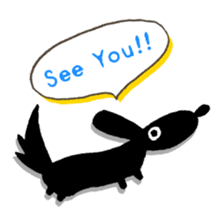 DACHSHUND monochrome Sticker2 sticker #8498506