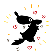 DACHSHUND monochrome Sticker2 sticker #8498508