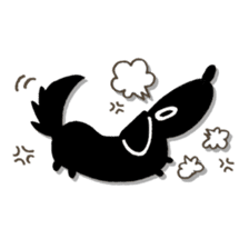 DACHSHUND monochrome Sticker2 sticker #8498509
