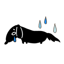 DACHSHUND monochrome Sticker2 sticker #8498510