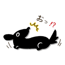 DACHSHUND monochrome Sticker2 sticker #8498514