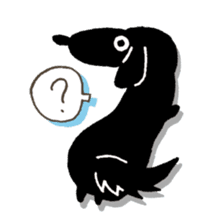 DACHSHUND monochrome Sticker2 sticker #8498515