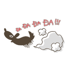 DACHSHUND monochrome Sticker2 sticker #8498516