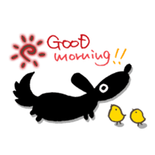 DACHSHUND monochrome Sticker2 sticker #8498518