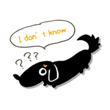 DACHSHUND monochrome Sticker2 sticker #8498523
