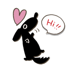 DACHSHUND monochrome Sticker2 sticker #8498525