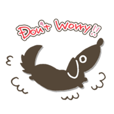 DACHSHUND monochrome Sticker2 sticker #8498527