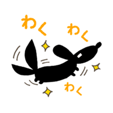 DACHSHUND monochrome Sticker2 sticker #8498528