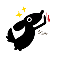 DACHSHUND monochrome Sticker2 sticker #8498530