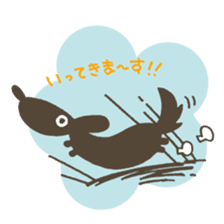 DACHSHUND monochrome Sticker2 sticker #8498532