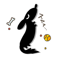 DACHSHUND monochrome Sticker2 sticker #8498533