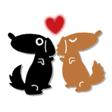 DACHSHUND monochrome Sticker2 sticker #8498537
