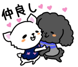 Toy poodle and Chihuahua for the couple sticker #8499192