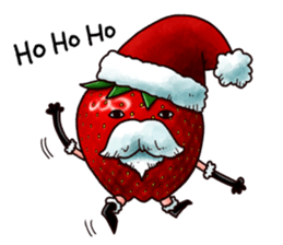 Strawberry Santa sticker #8499298