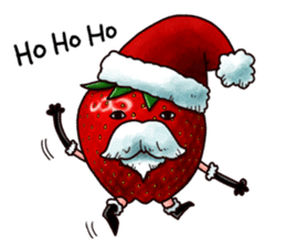 Strawberry Santa sticker #8499298