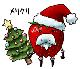 Strawberry Santa sticker #8499299