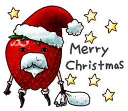 Strawberry Santa sticker #8499300
