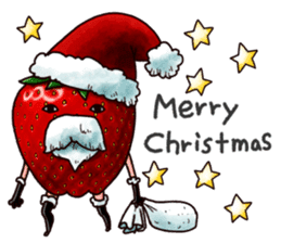 Strawberry Santa sticker #8499300