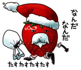 Strawberry Santa sticker #8499301
