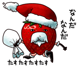Strawberry Santa sticker #8499301