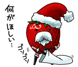 Strawberry Santa sticker #8499302