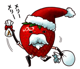 Strawberry Santa sticker #8499306
