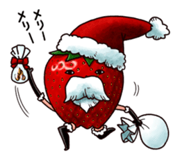 Strawberry Santa sticker #8499306