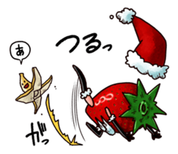 Strawberry Santa sticker #8499309