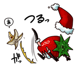 Strawberry Santa sticker #8499309