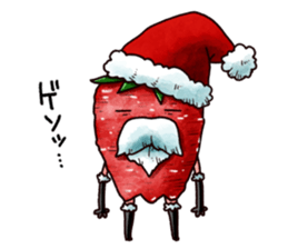 Strawberry Santa sticker #8499312