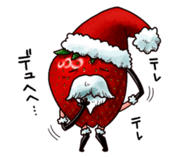 Strawberry Santa sticker #8499314