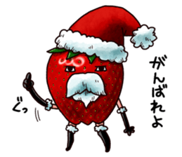 Strawberry Santa sticker #8499316