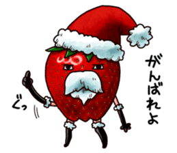 Strawberry Santa sticker #8499316