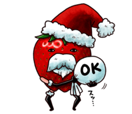 Strawberry Santa sticker #8499318
