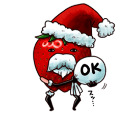 Strawberry Santa sticker #8499318