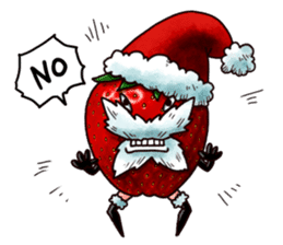 Strawberry Santa sticker #8499319