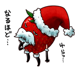 Strawberry Santa sticker #8499321