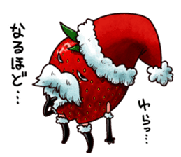 Strawberry Santa sticker #8499321