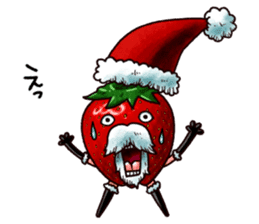 Strawberry Santa sticker #8499323