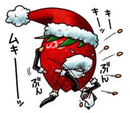 Strawberry Santa sticker #8499326