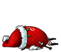 Strawberry Santa sticker #8499331