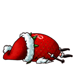 Strawberry Santa sticker #8499331