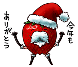 Strawberry Santa sticker #8499332