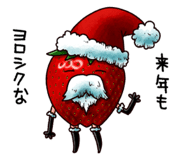 Strawberry Santa sticker #8499333