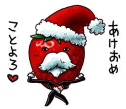 Strawberry Santa sticker #8499334
