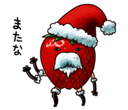 Strawberry Santa sticker #8499335